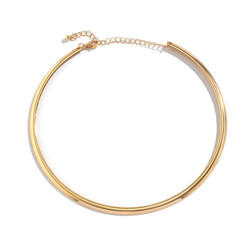 Colar Gargantilha Feminino Dourado - Hugario